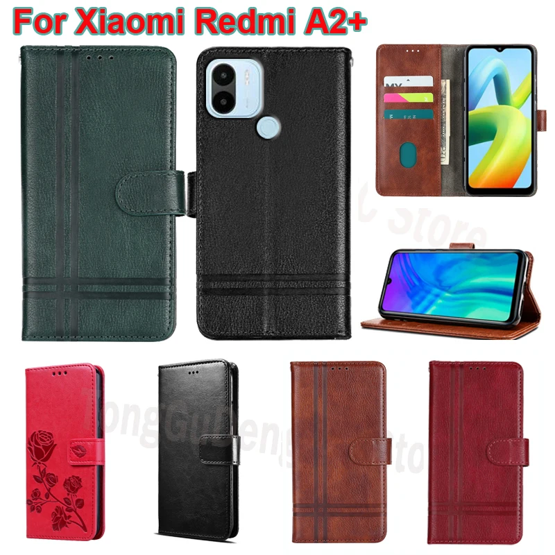 

Кожаный чехол для Redmi A2 Plus A2 + Чехол-бумажник с держателем для карт, чехол-книжка с подставкой для телефона, чехол для Xiaomi RedmiA2 A1 + A1 Plus Etui