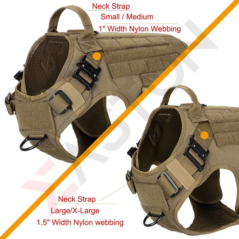 Тактическая шлейка и поводок для собак комплект из большого жилета K9 с