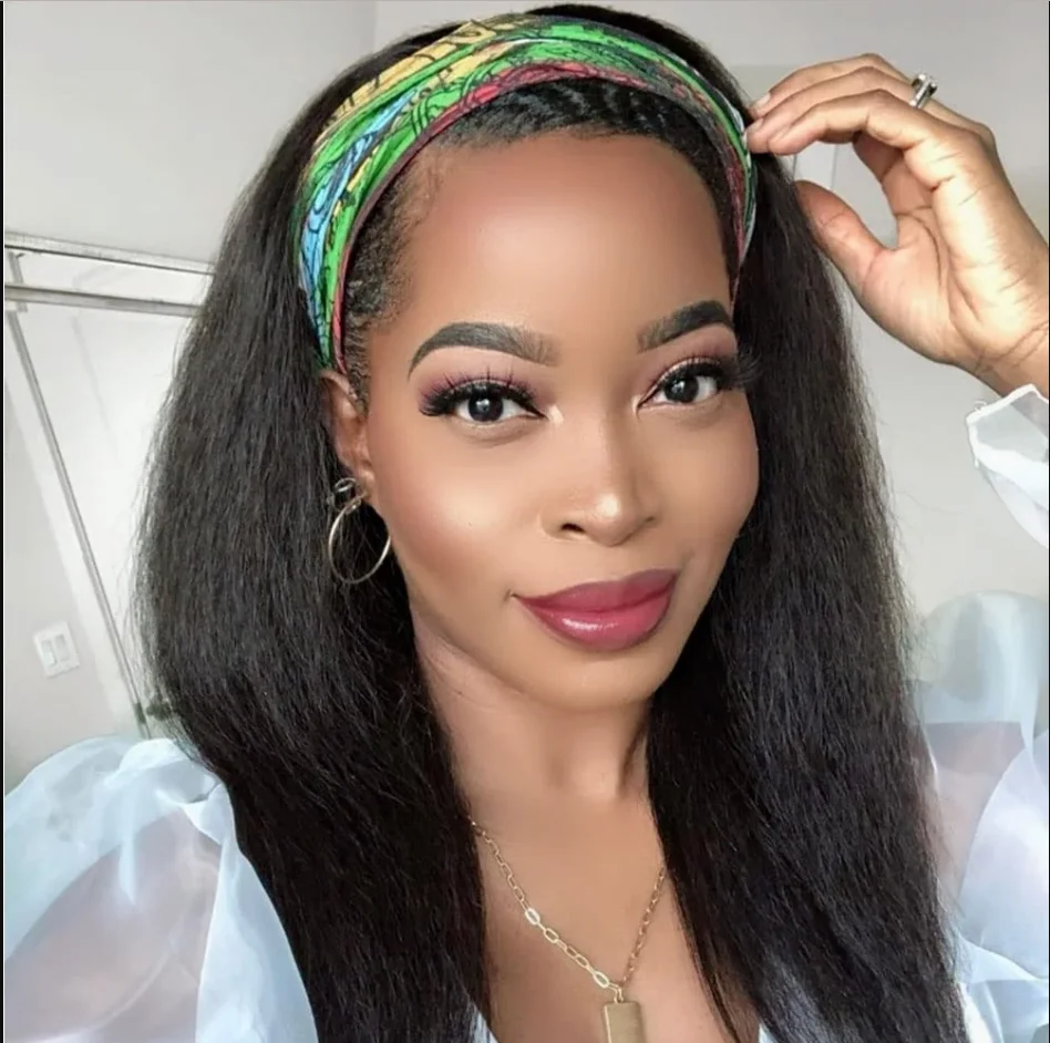 Headband Kinky Straight Wigs Body Wave Human Hair With Head Band GluelessWigs Women's Natural Color Remy Peruvian |