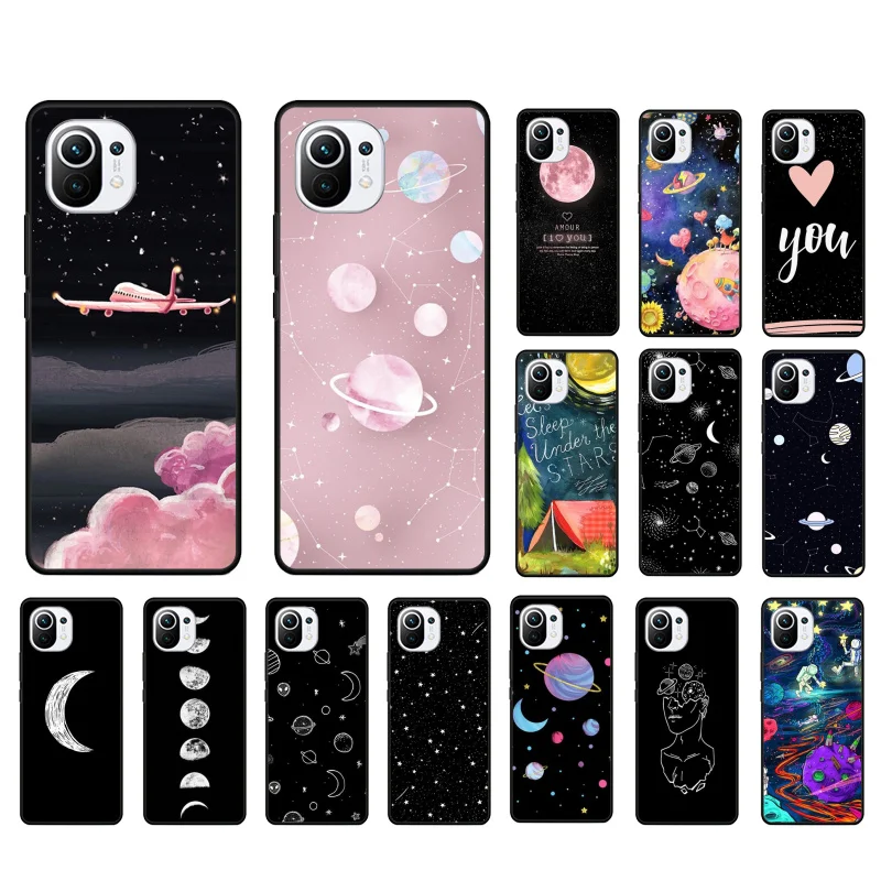 

Moon Stars Space Astronaut Phone Case for Xiaomi 12 Mi 10T 11T 11 Pro 10 10T 11 lite 10pro 11Ultra Poco X3 Pro Poco F3 M3
