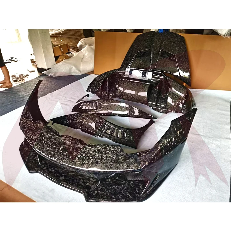 Высококачественный карбоновый передний бампер в стиле V задний крыло капот для