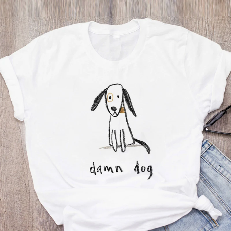 

Casual Cute Animals Cartoon Printed Shirts Funny Summer T-shirts Clothes Women's Printed T-shirts Women's Tops Short Sleeves Fas