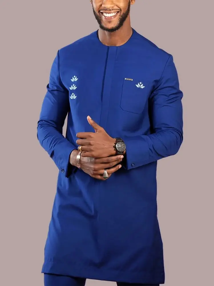 2023 африканские мужские Дашики с длинным рукавом комплект из 2 предметов