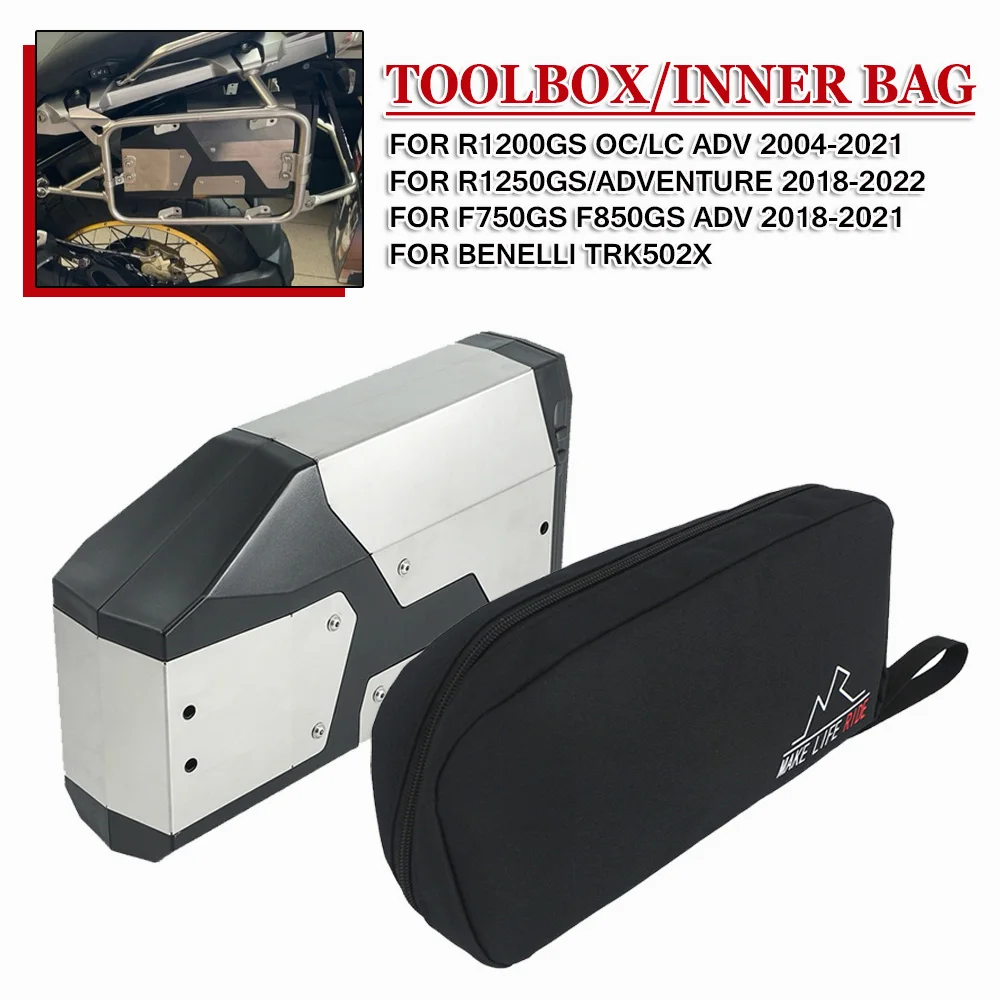 Aluminum Tool Box/Toolbox's Inner Bag For Benelli TRK502X For BMW F850GS F750GS R1250GS R1200GS GS R1250 R1200 Adventure OC/LC enlarge