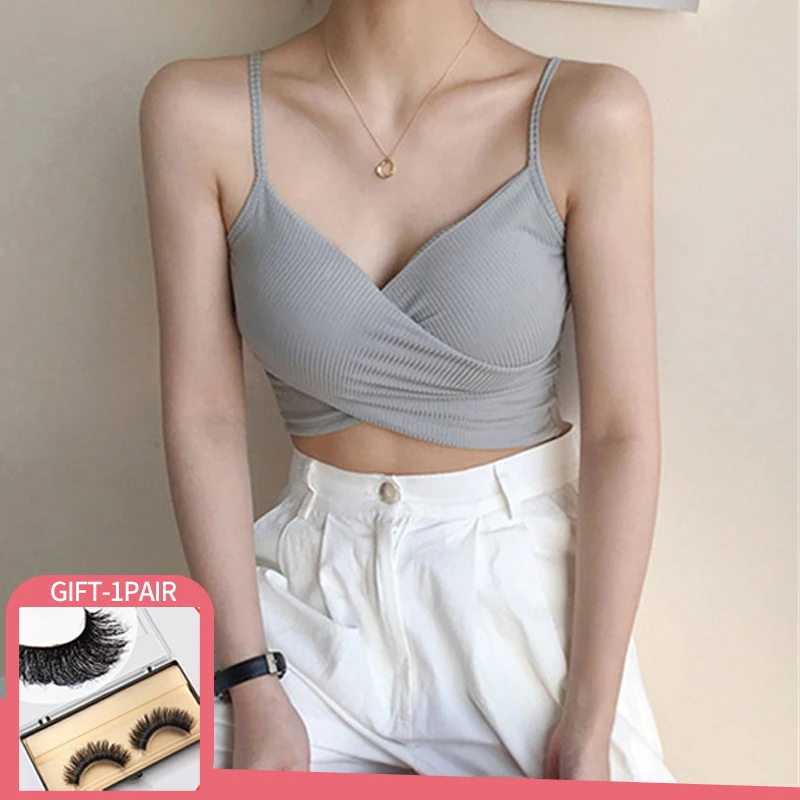 

Кроп-Топ женский облегающий короткий, модная майка в Корейском стиле, эластичная майка в стиле Харадзюку, пикантные подтяжки, Y2k, на лето