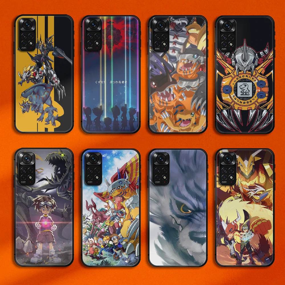 

Digimon Adventure Phone Case Cover For Xiaomi Redmi Note 7 8 9 10 11 12 A C T S Ultra Pro Plus Turbo TPU Soft Black