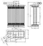 

Heater radiator for KIS007032 × 164 × 32