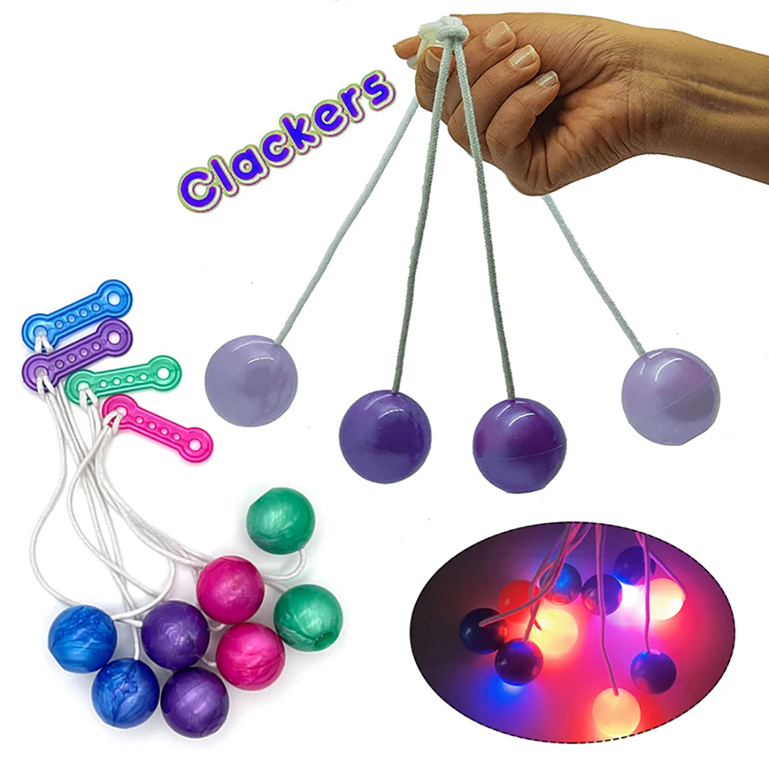 

Click Clacker Balls Fidget Toy Antistress Balls Clack Globe String Swinging Popper Noise Maker Novelty Toys For Kids And Adult