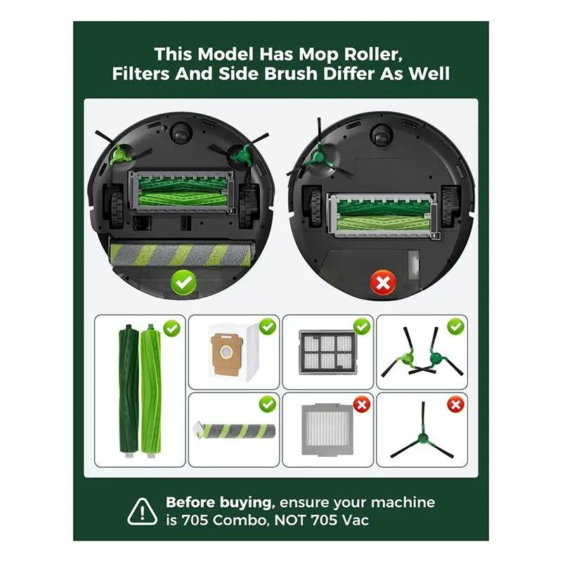 Фото A92G HOT-Запасные части 705 Combo для робота-пылесоса Irobot ROOMBA Max 705/705X/707/700, комплект аксессуаров 705 Max №4