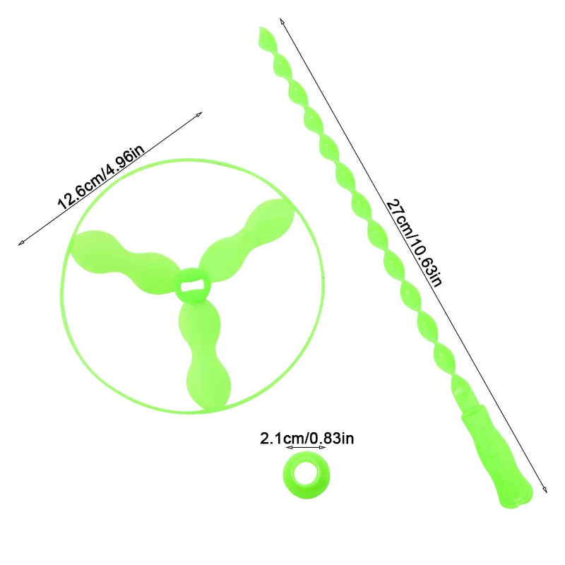 Блюдце летающее пластиковое в виде бамбуковой стрекозы 10/30 шт.