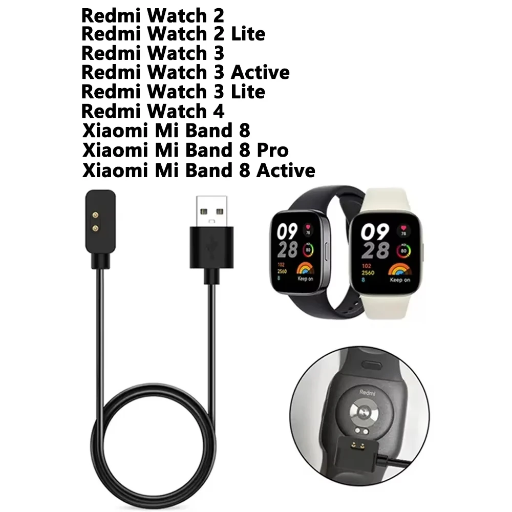 Фото Магнитное быстрое зарядное устройство для смарт-часов XIaomi Redmi Watch 5 4, Watch5 Active/Lite, Mi Band 8 9, универсальный USB-кабель для безопасной зарядки №2