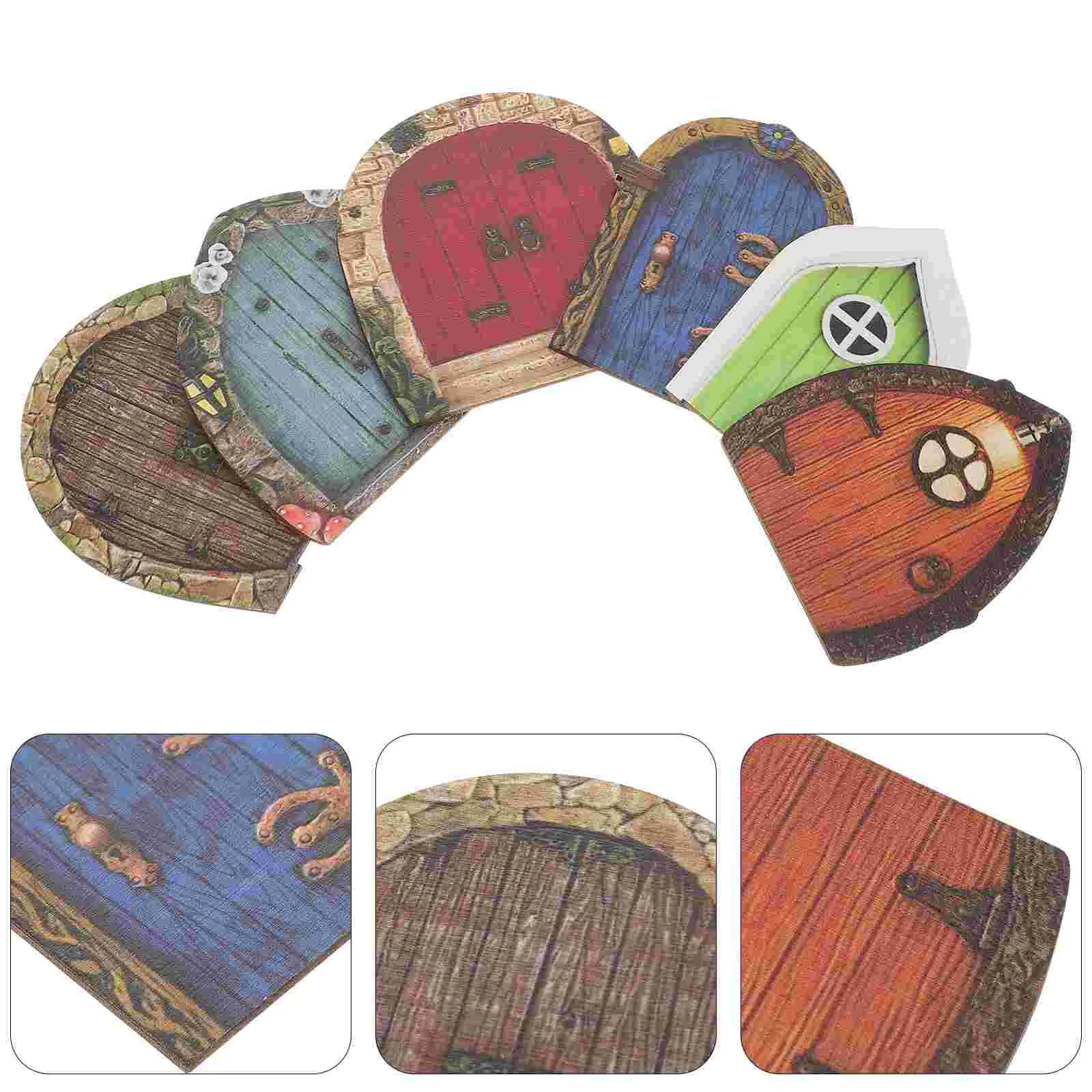 

Door Fairy Miniature Minitree Doors Garden Elf Trees Figurines Gnomehouse Outdoor Wooden Windows Statue Woodtankfairies Kit