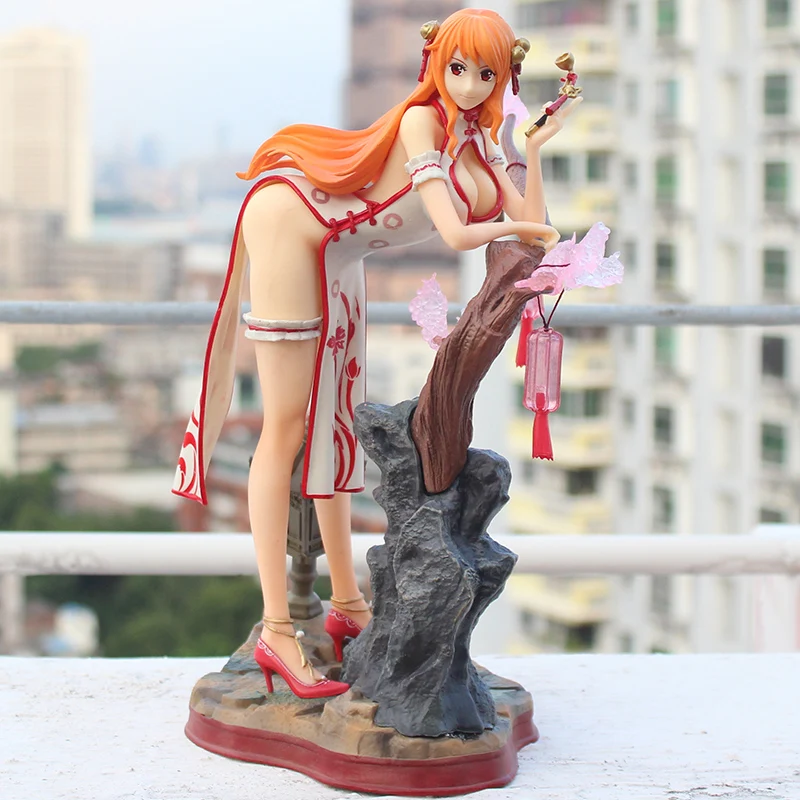 

Anime One Piece Gk Figrine Sexy Girls Nami Cheongsam Style Pvc Model Figure