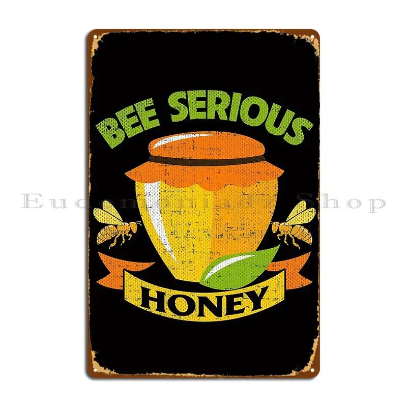 Пчела серьезный медовый Смешные пчелы состаренные Larkdesigns металлические знаки