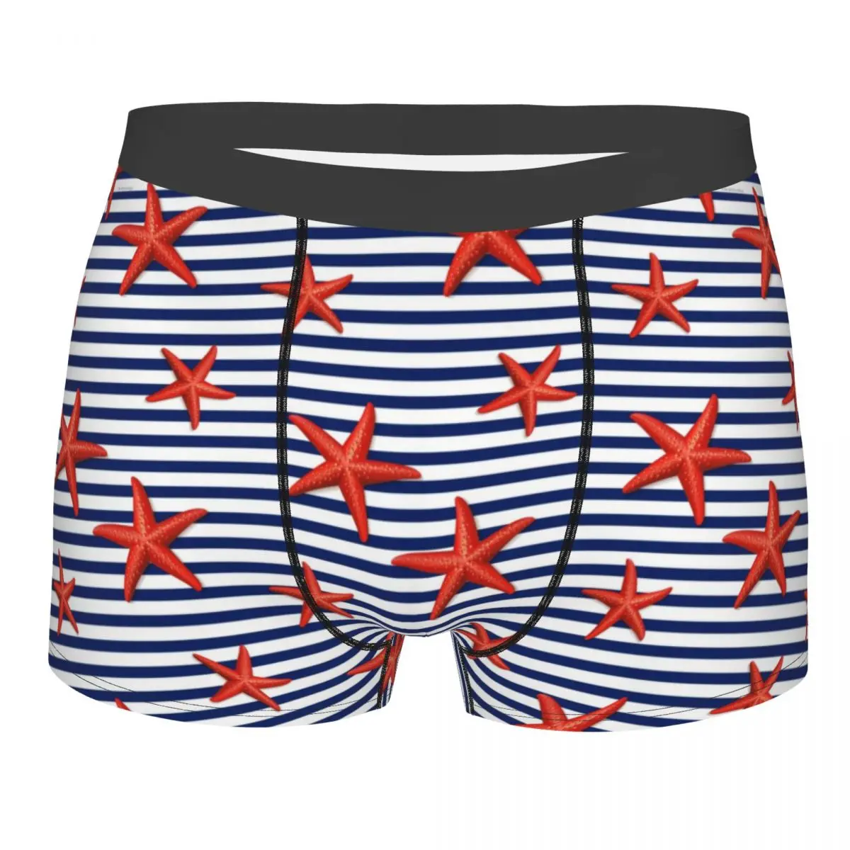 

Men Boxer Briefs Shorts Panties Sea Stars Starfish Nautical Soft Underwear Homme Fashion Underpants