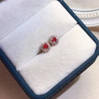 small silver gemstone earrings for daily wear 3mm natural ruby stud earrings 925 sterling silver ruby earrings