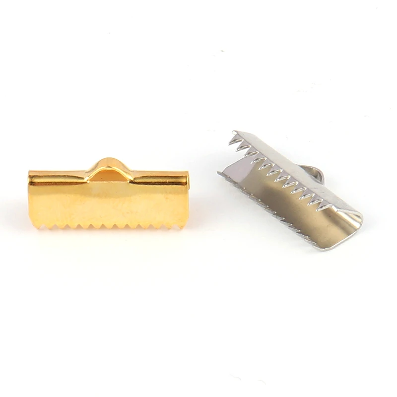 

20pcs Metal Square Cover Clasp Crimp Beads Cove Clasps Cord End Cap String Clip For DIY Jewelry Making Supplies Accessories