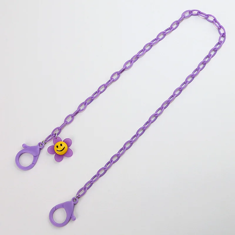2021 Новая Акриловая Цепочка для Маски с Украшением Цветок Улыбка, Подвеска, Строп для Шеи, Аксессуары для Женщин и Студентов.
