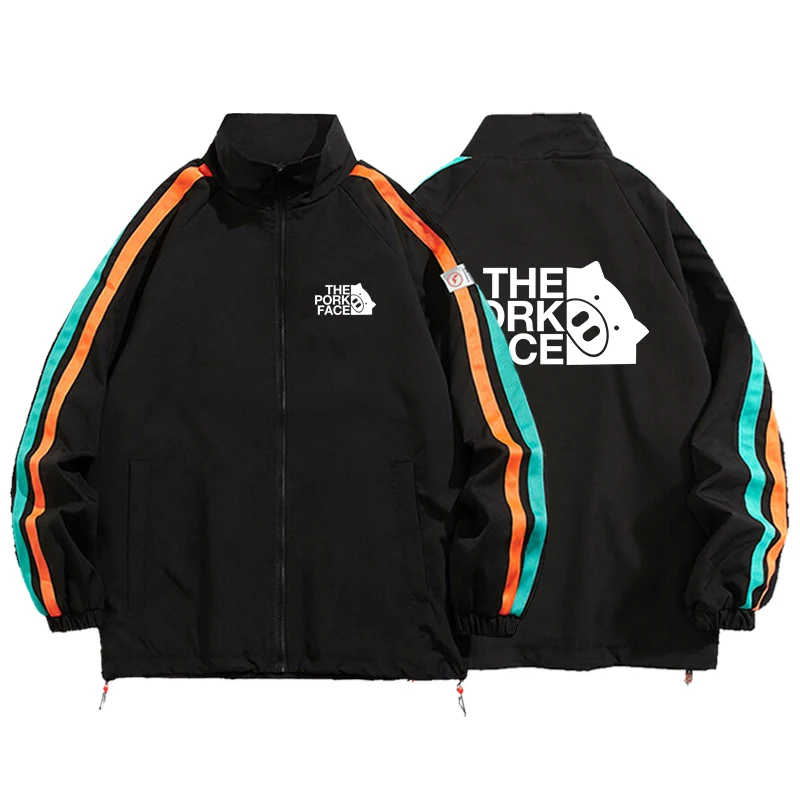 

Spring Autumn Baseball Uniform THE PORK FACE Men's Jacket High Quality Casual Jacket Sports Men's Zipper Jacket Tops