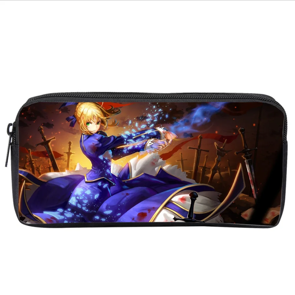 

anime Fate Student pencil case boys girls cartoon pencil Bag teenager Zipper Handbag Women Cosmetic Case Makeup Bag
