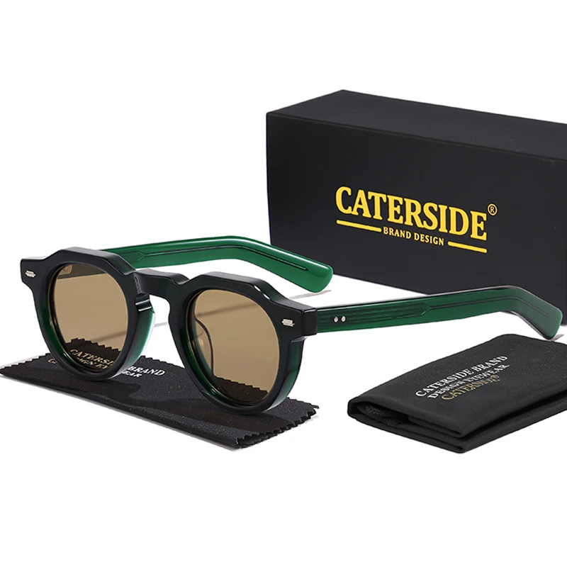 Фото Солнцезащитные очки CATERSIDE из ацетата, простые, мужские, поляризованные, с маленькой оправой, высококачественные, для женщин, для вечеринок, путешествий, активного отдыха №1
