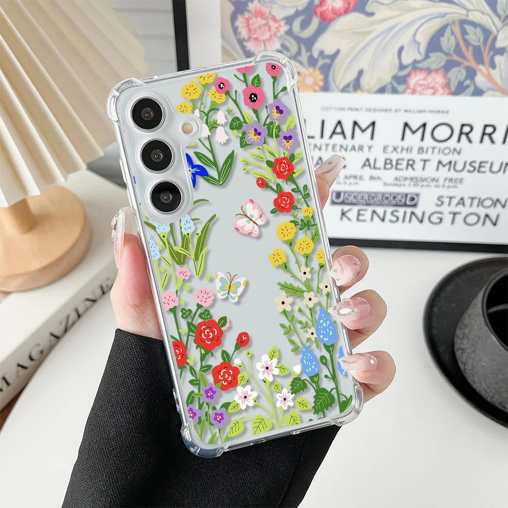 Разноцветные цветы для Redmi NOTE 10 11 S 12 PRO Plus 13Pro 6 7 8 9 Promax 4G искусственная кожа мягкая