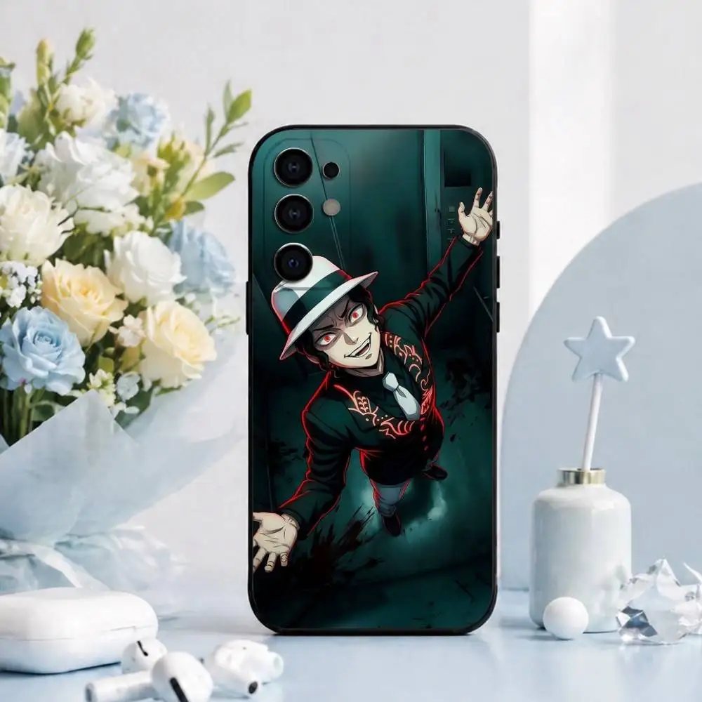 Фото Чехол для телефона Demon Slayer Muzan Kibutsuji для Samsung S25, S24, S21, S22, S23, S30, Ultra, S20, Plus, FE, мягкий силиконовый черный чехол №3