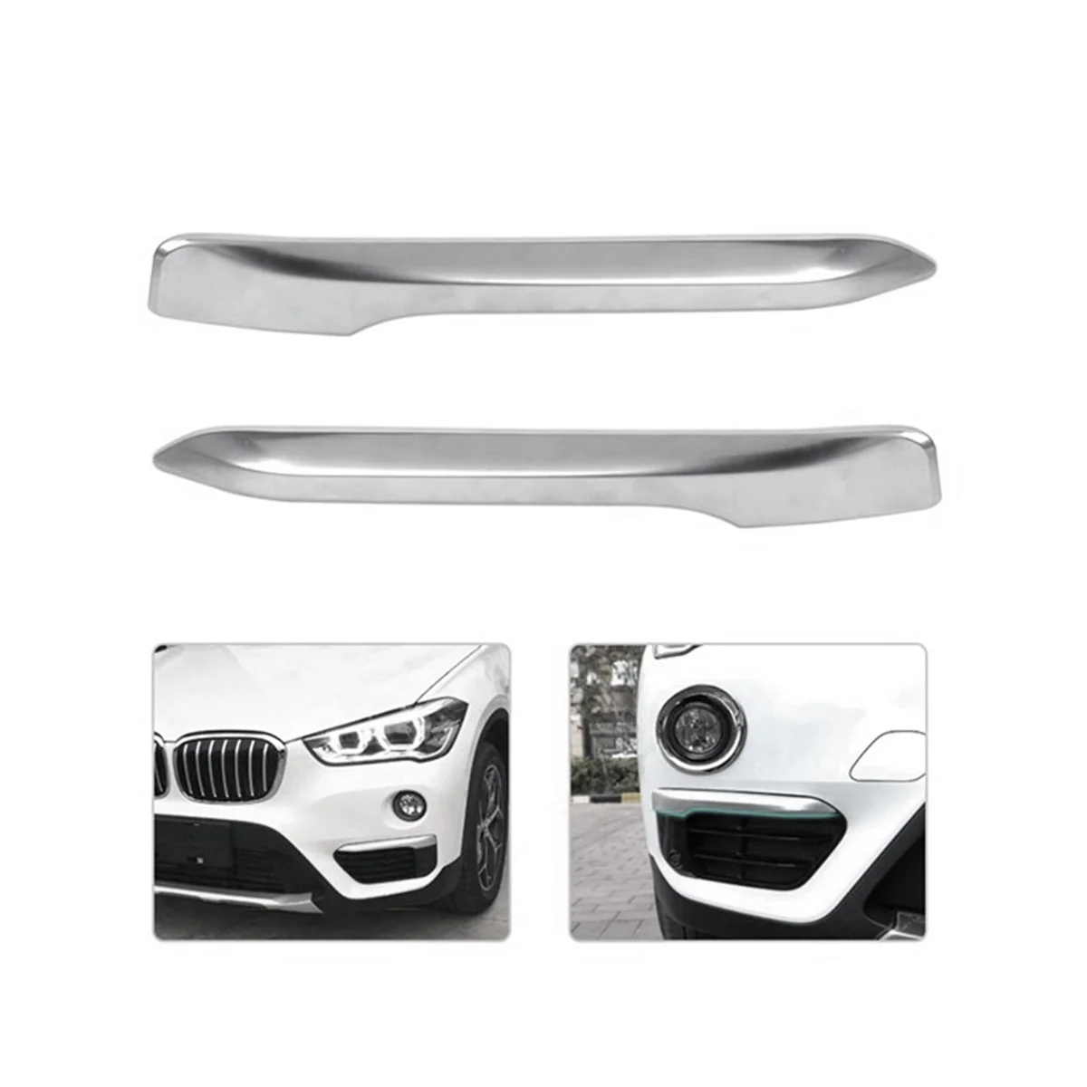 2 шт. серебристые хромированные задние крышки для BMW F48 X1 2016-2019