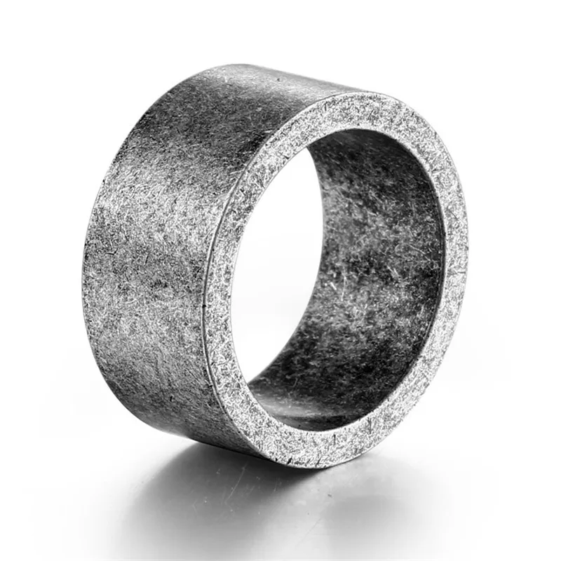 

KOTiK New Vintage Silver Color Stainless Steel Ring for Men Hiphop Retro Cool Male Fashion Jewelry