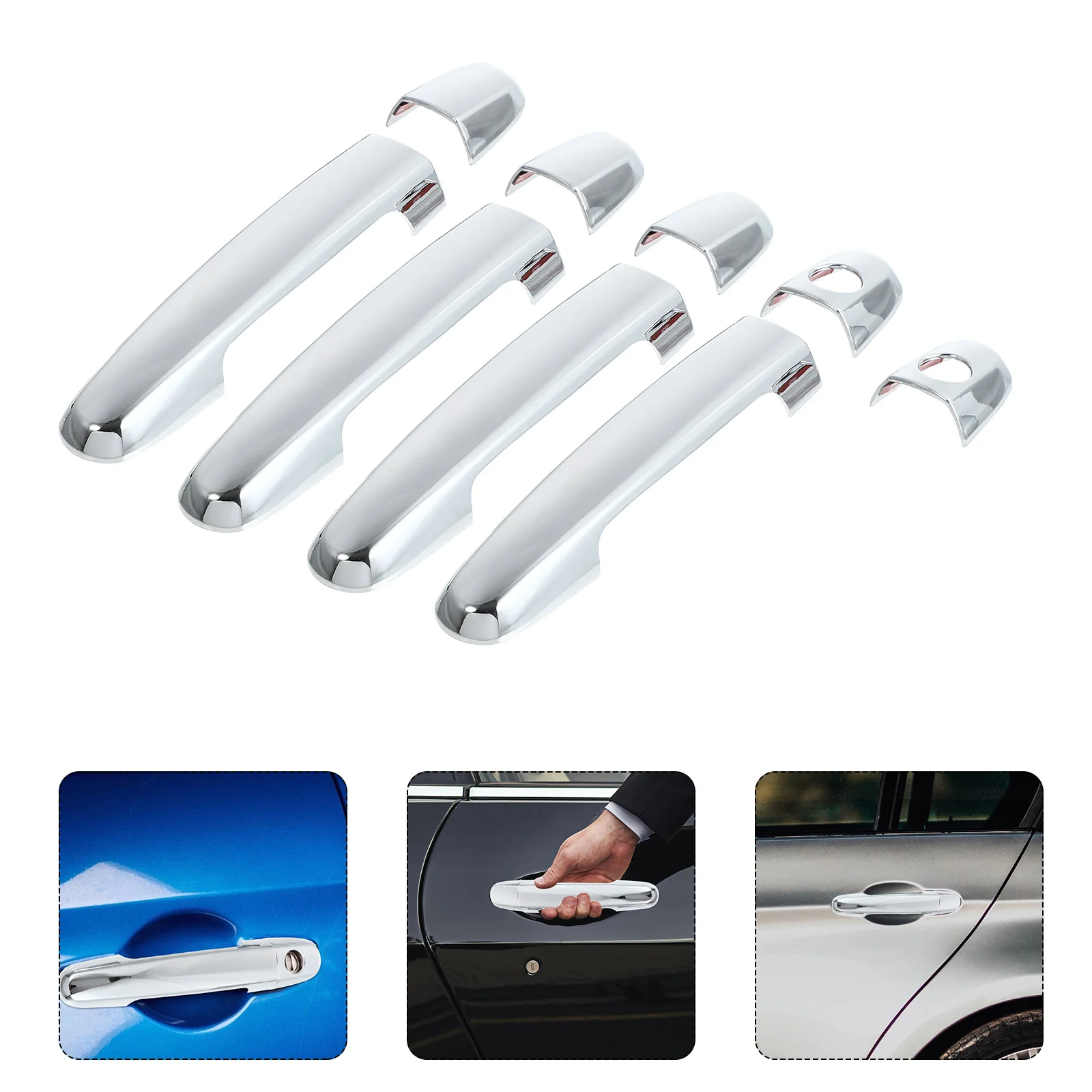 

1 Set Auto Outer Exterior Outer Door Handle Passenger Side Driver Side Door Handle Replacement Compatible for VIOS2008