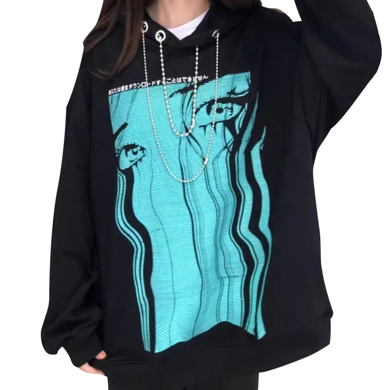 

Women's Sweatshirts Ladies Tops clothing Pullovers Hooded pocket Fashion printing winter Long sleeve Loose Popularity Tenafeicc