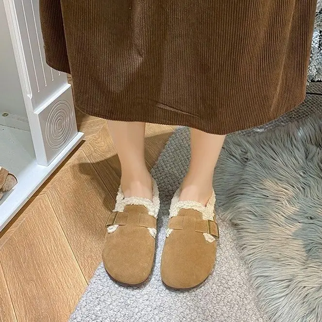 Женские слипоны лоферы на меху зимние в стиле ретро новые мокасины сапоги зимняя