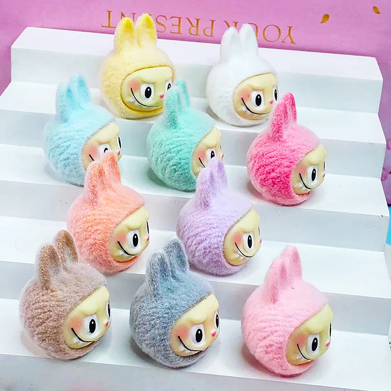 1 шт. новая флокированная мини-кукла с головой кролика Labubu милая игрушка