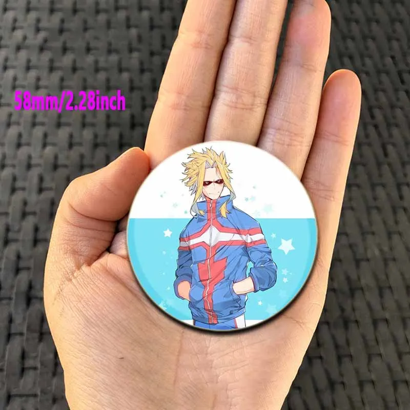 Anime Figures Izuku Midoriya/Katsuki Bakugou/Ochako Uraraka Brooches Enamel Pins Cosplay Badge for Collar Backpack Decoration