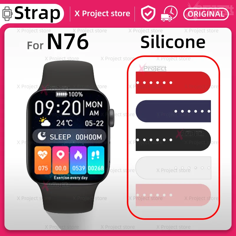 

Silicone Strap for N76 Smart Watch Band Series 7 Smartwatch Bracelet Watchband Men Women Wristbands pk IWO 7 8 AK76 FK88 pro max