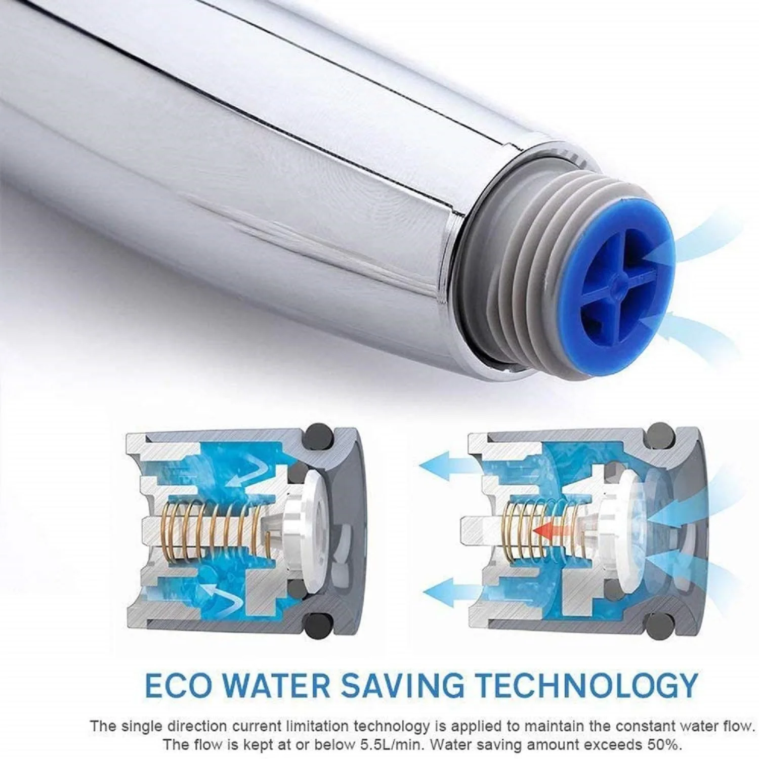 Душевая Насадка Высокого Давления Jomoo С 5 Режимами Массажа Регулируемая