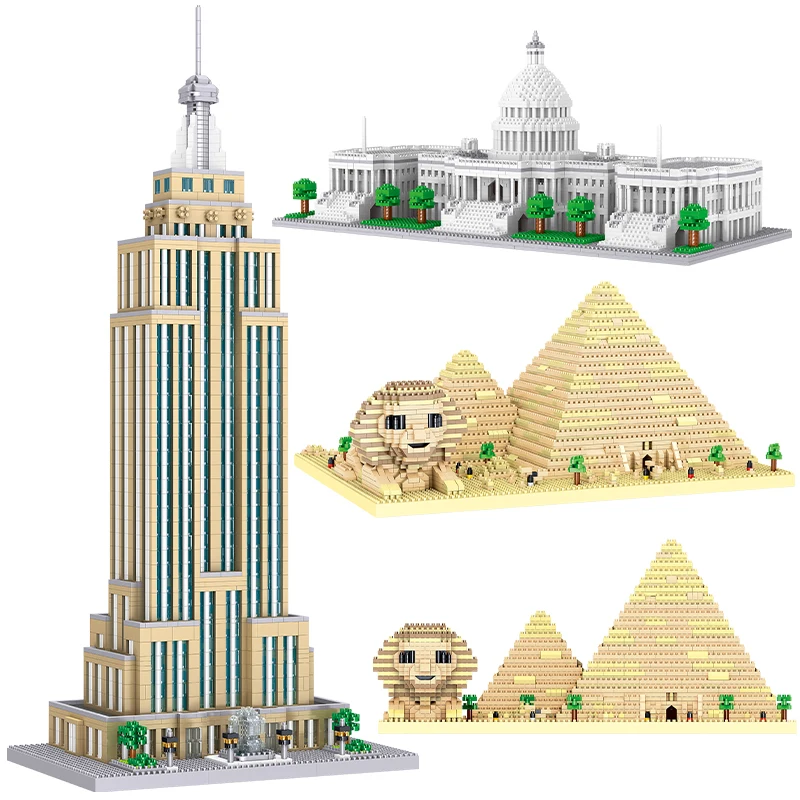 

City World Famous Attractions Series Architecture 5594PCS Model Building Blocks Simulation Bricks Toys for Children Gifts