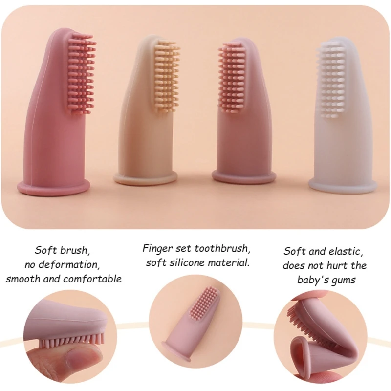 

Щетка Зубная силиконовая для младенцев, мягкий уход за полостью рта, массажная щетина, чистящая щетка