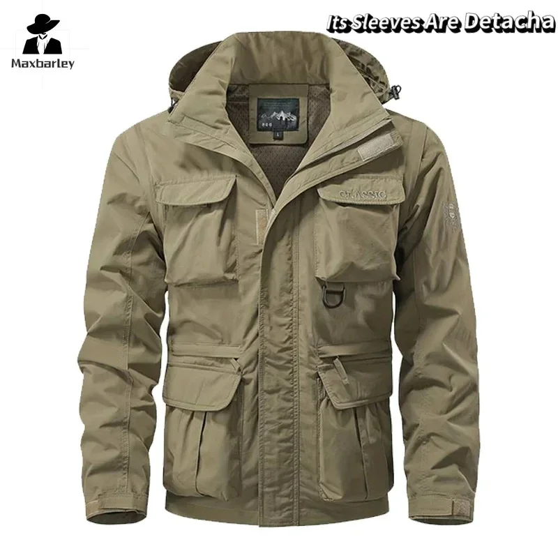 Уличная Водонепроницаемая ветровка мужская весенне-осенняя Рабочая куртка