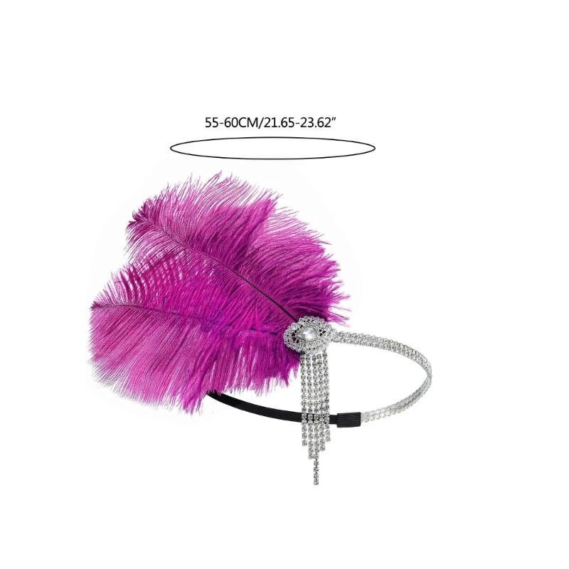 Элегантные повязки на голову с перьями-цепочка принцессы аксессуары для волос