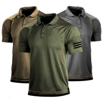 us outdoor men summer tactical t shirt military plus size short sleeve multi pocket hunting shirt male polo sports henry t shirt