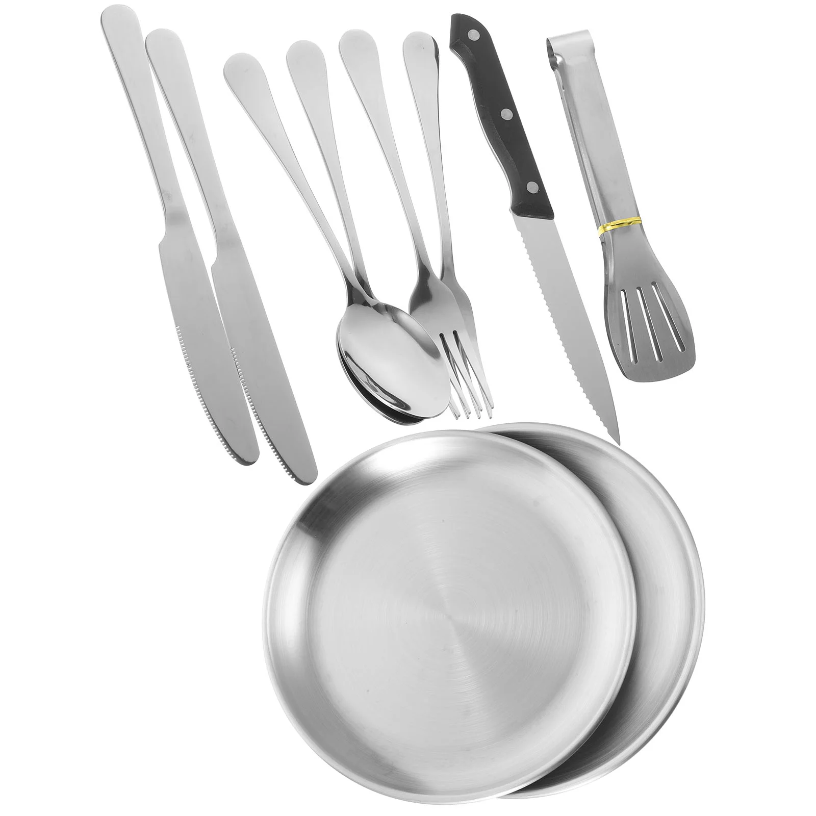 

Camping Utensils Kitchen Utensils Set Tableware Pouch Stainless Steel Picnic Supply Travel