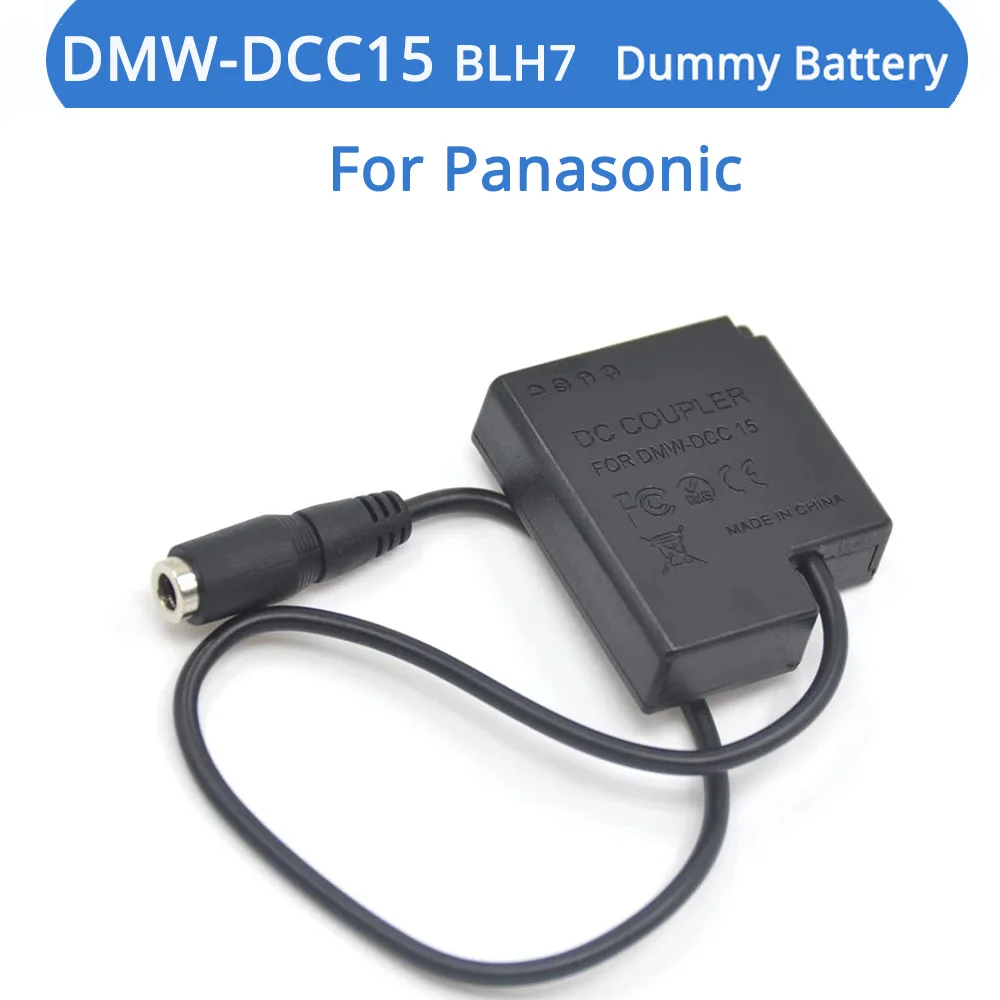 

DMW-BLH7 BLH7 BLH7E BLH-7E Dummy Battery DMW-DCC15 DCC15 DC Coupler Fit Power Supply For Panasonic DMC-GM1 DMC GM5 GF7 GF8