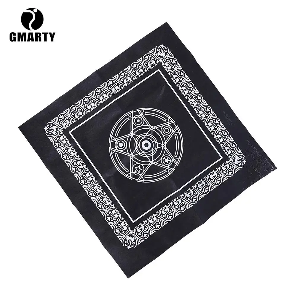 

1Pc Pentacle Tarot Game Tablecloth Non-woven Material Board Game Textiles Tarots Table Cover Playing Cards 49*49 cm