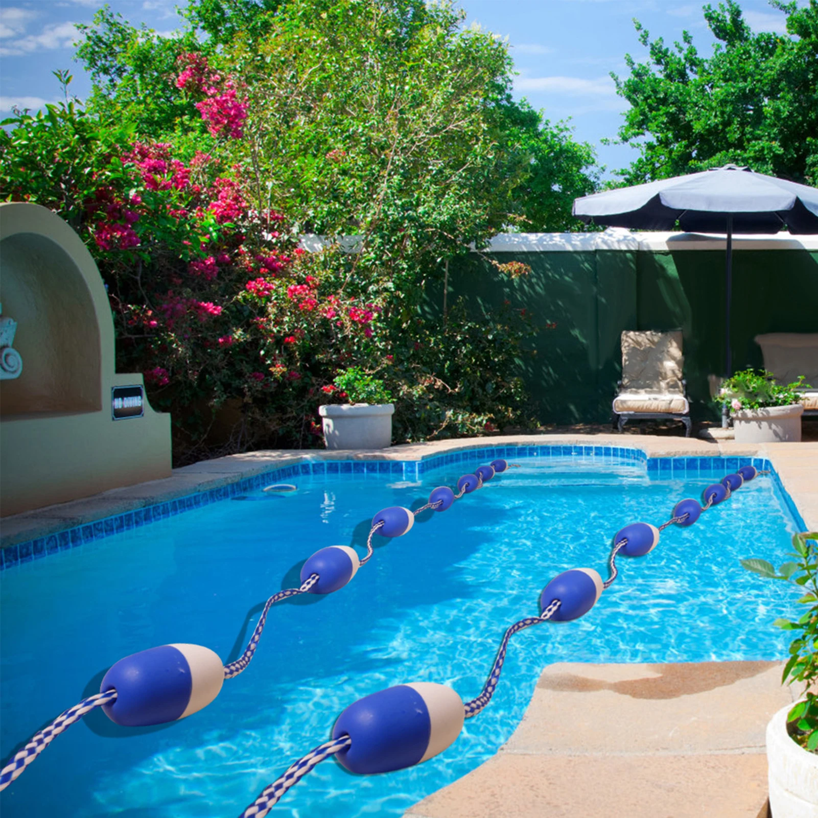 

5.5m Swimming Pool Lane Line Rope Pool Safety Separation Line With Buoy Hooks Pool Lane Line Divide New Float Pool Lane Line Rop