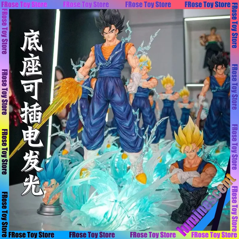 Фото В наличии JT Toys Dragon Ball Z Vegetto Фигурка HB Люминесцентная Трехголова Замена Фигурка Супер Сайян Статуя JT Модель Игрушки Подарки №1