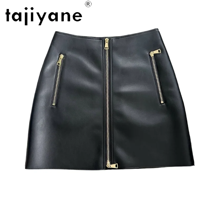 TAJIYANE Юбки из натуральной овчины женские 2024 роскошная юбка кожи осенне-зимняя