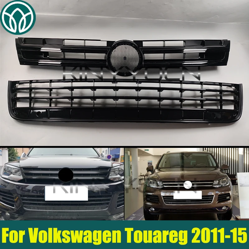 

1 комплект, решетка переднего бампера, сетка для Volkswagen Touareg 2011 2012 2013 2014 2015, решетка капота переднего бампера