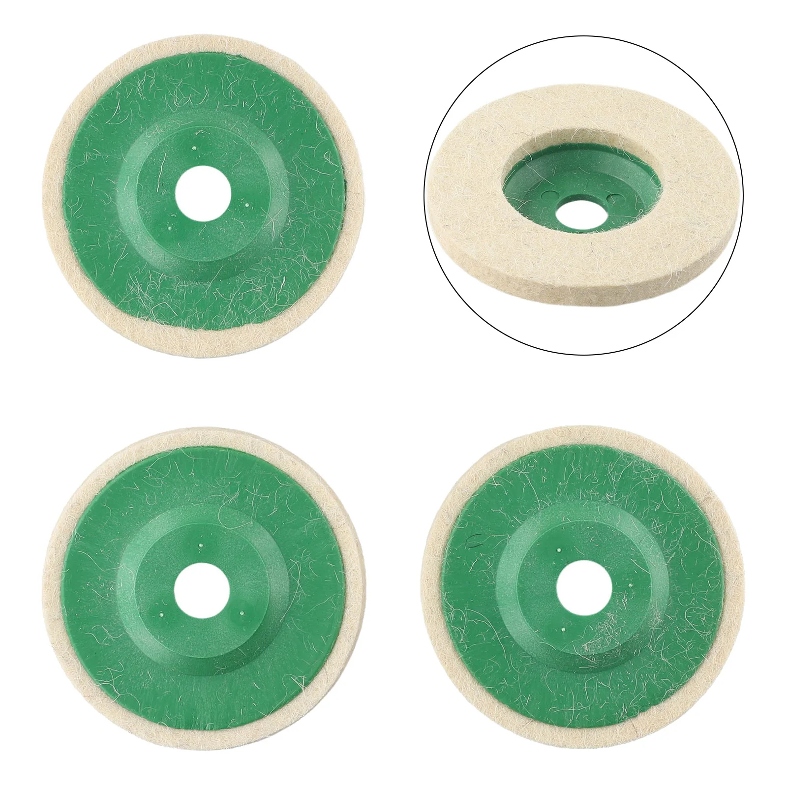 

3pcs 100mm Wool Buffing /Polishing Wheels Felt Pad Buffer Polish Discs Tools For Metal Polishing Glass Marble Automotive Wooden