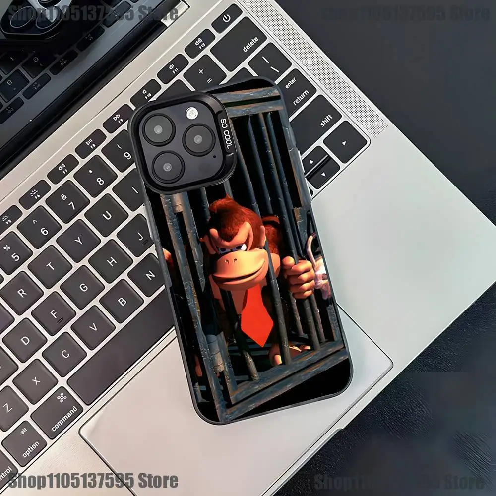 Фото Чехол для телефона D-Donkey Kong Game для iPhone 17,16,15,14,13,12,11,Pro,XS,Max,Plus,Mini,SE4,E, черный матовый противоударный чехол №3